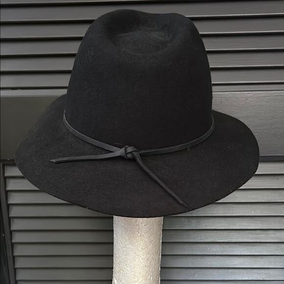 Brixton Women’s 100% Wool Classic Black Fedora, Size Small, 7, 56cm